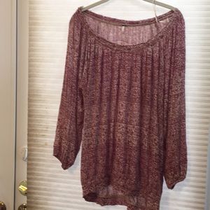 Women’s  Large FP Burgundy Boho Top
